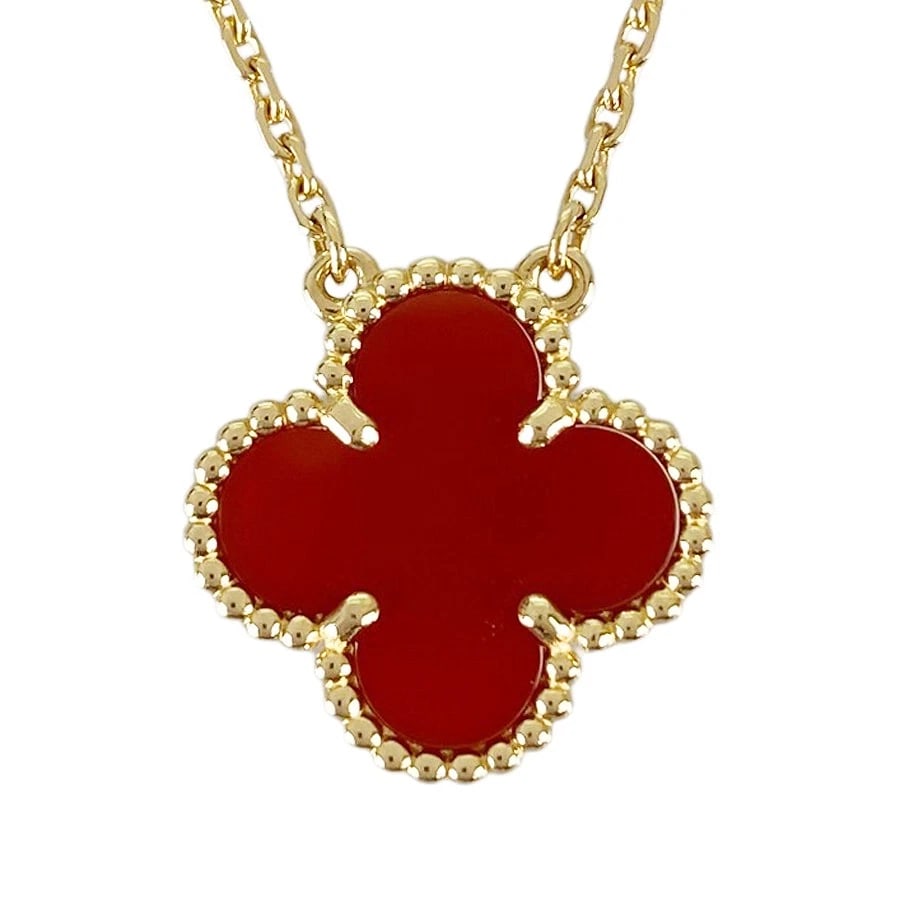 VAN CLEEF & ARPELS ALHAMBRA YELLOW GOLD NECKLACE: Van Cleef & Arpels Alhambra Yellow gold Necklace Brand: Van Cleef & Arpels Type/Style: Necklace Material: 18K Yellow Gold, Color: Gold Size: Motif size:14.7mm?14.8mm Necklace full length:41cm
