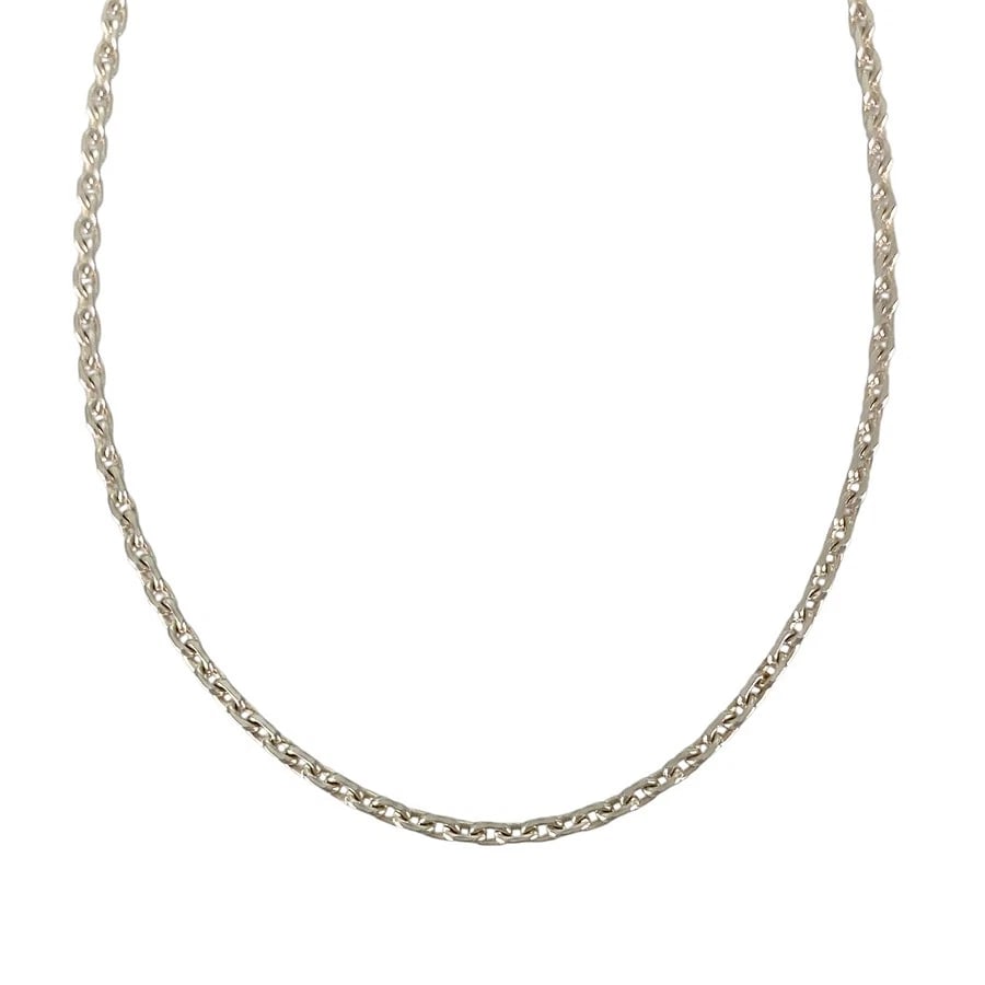 HERMES SELLIER SILVER NECKLACE: HERMES Sellier Silver Necklace Brand: HERMES Type/Style: Necklace Material: Silver 925, Color: Silver Size: Necklace full length:39.5cm Accessories: None Accessories Notice: When purchasing pre-owned
