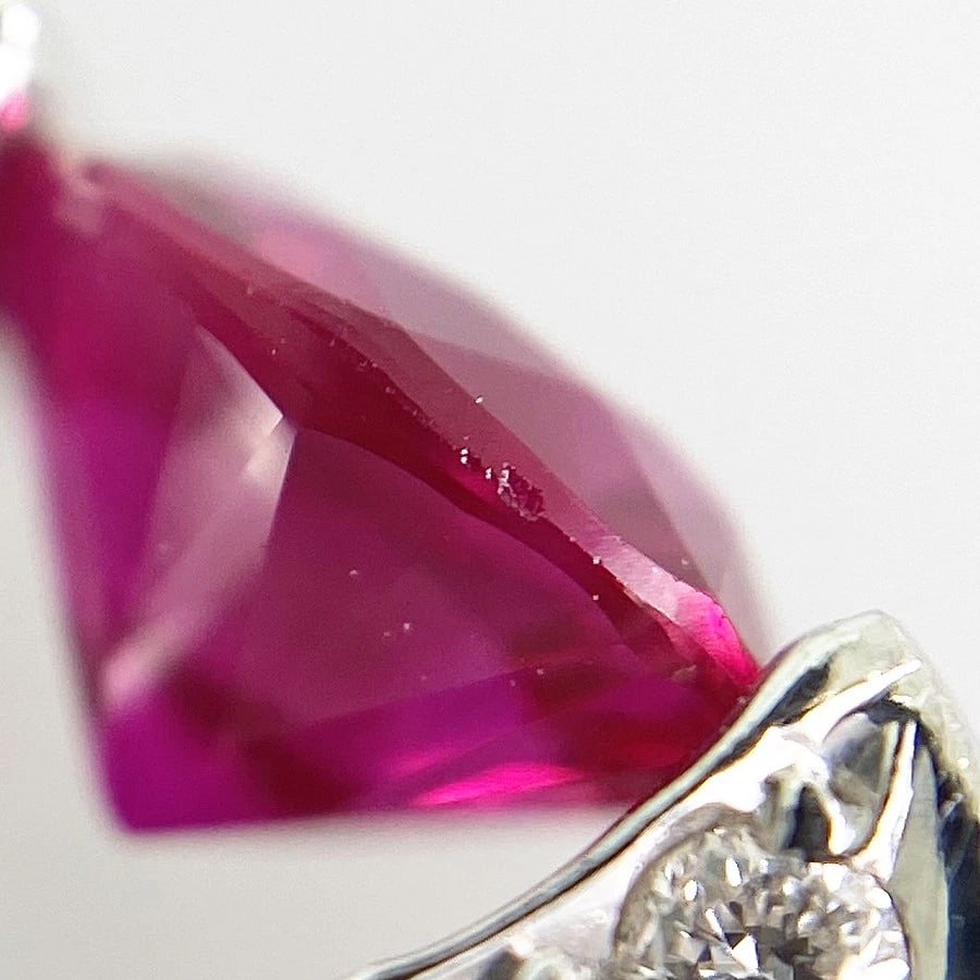 RING PLATINUM RUBY DIAMOND - 6