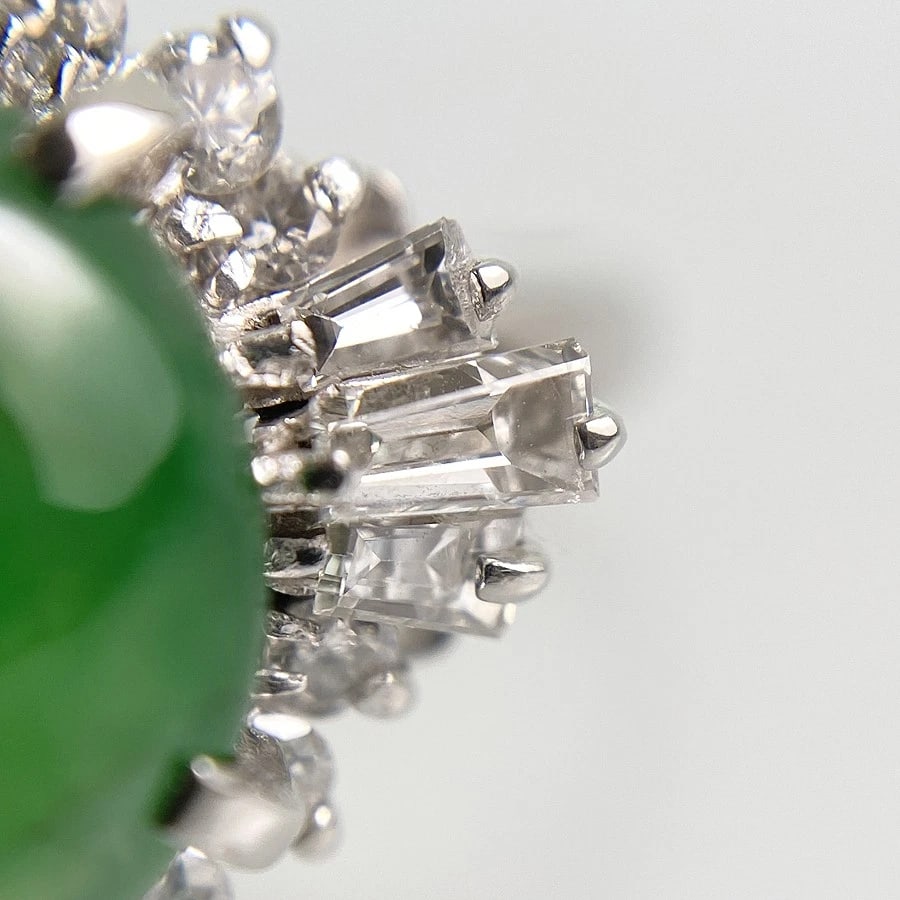 RING PLATINUM JADE DIAMOND - 7