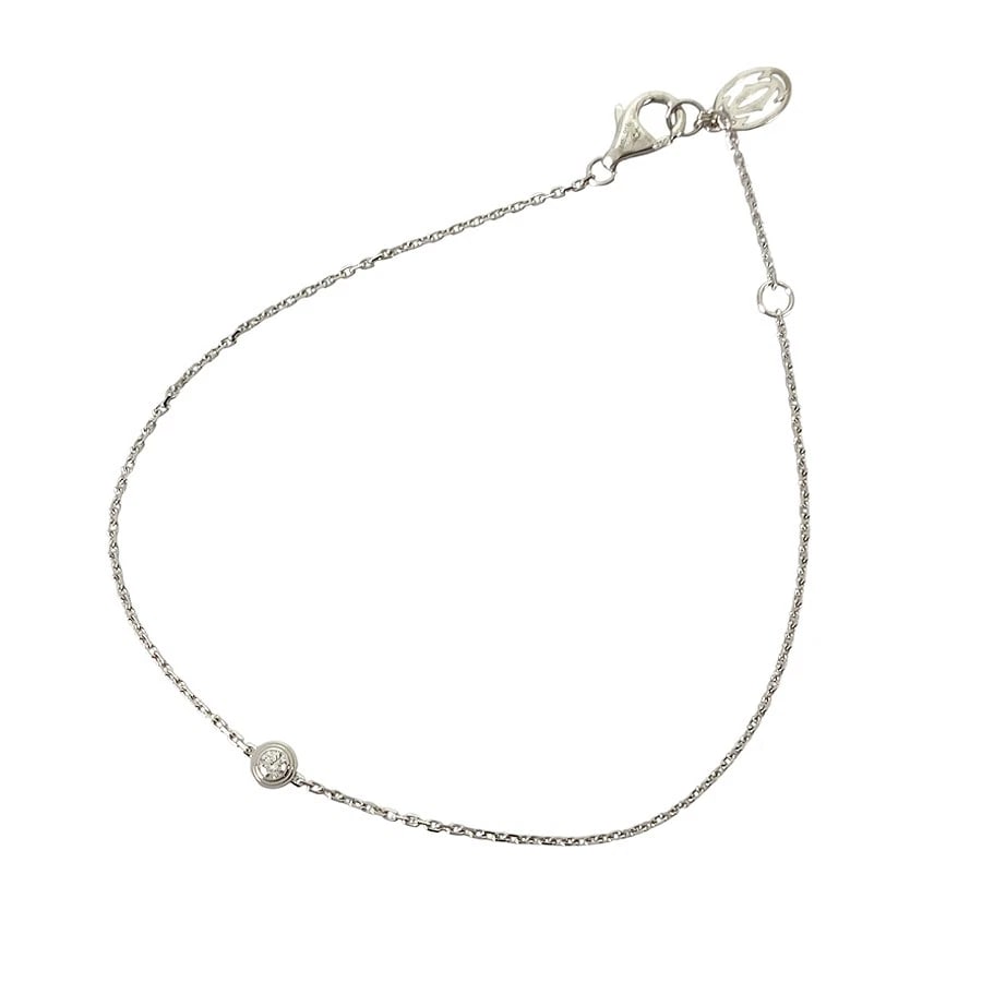 CARTIER DAMOUR XS WHITE GOLD DIAMOND BRACELET: Cartier Damour XS White gold Diamond Bracelet Brand: Cartier Type/Style: Bracelet Material: 18K White Gold, Main Stone/Creation Natural Color: Silver Size: Top size:3.7mm?3.6mm Wrist Size:18.5cm