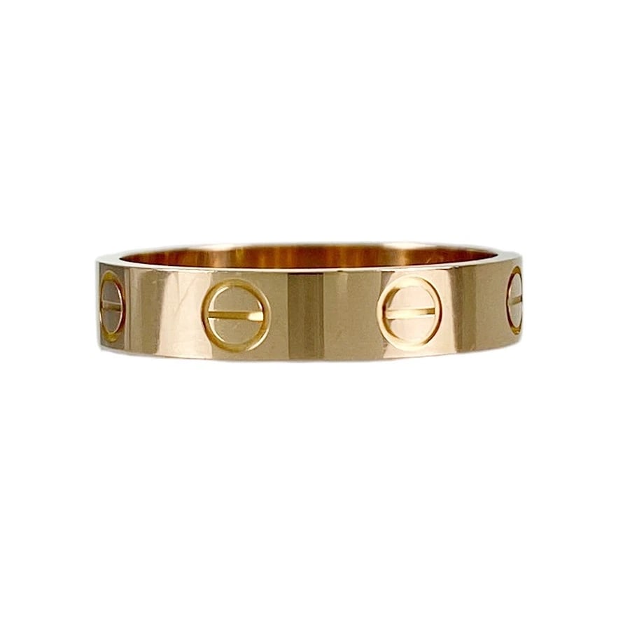 CARTIER MINI LOVE YELLOW GOLD RING: Cartier Mini Love Yellow gold Ring Brand: Cartier Type/Style: Ring Material: 18K Yellow Gold, Color: Gold Size: 5.5 US Accessories: None Accessories Notice: When purchasing pre-owned goods