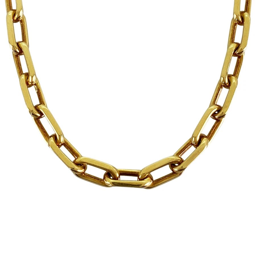 CARTIER SPARTACUS YELLOW GOLD NECKLACE: Cartier Spartacus Yellow gold Necklace Brand: Cartier Type/Style: Necklace Material: 18K Yellow Gold, Color: Gold Size: Necklace full length:46cm Accessories: None Accessories Notice: When purchasing
