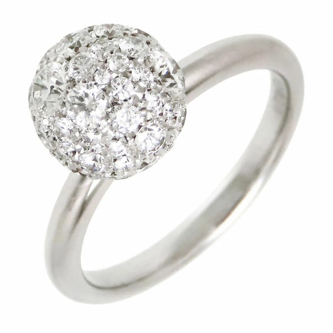 TIFFANY HARDWARE BALL DIAMOND RING: Tiffany Hardware Ball Diamond Ring Brand: Tiffany & Co. Type/Style: Ring Material: K18WG, Color: WG Size: US 6.5 Accessories: None Accessories Notice: When purchasing pre-owned goods, please refer to