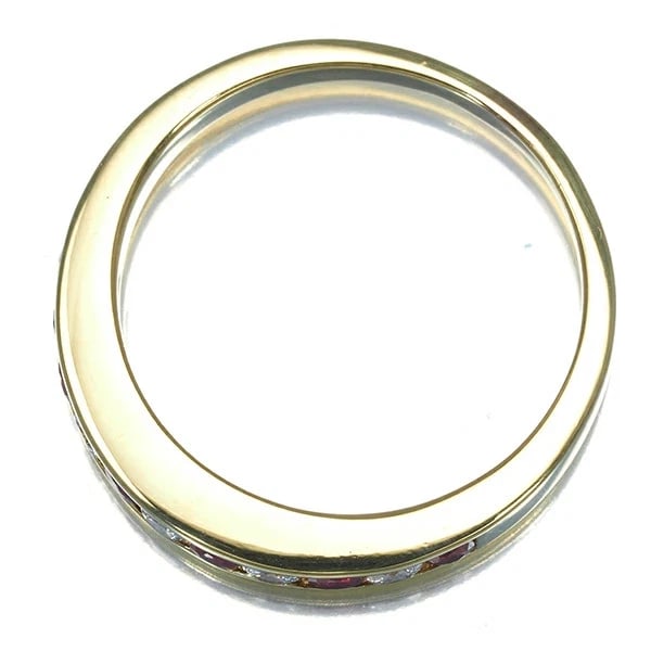 TIFFANY & CO. DIAMOND RUBY CHANNEL RING - 2