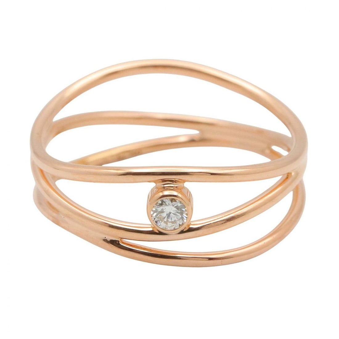 TIFFANY WAVE ROW DIAMOND RING - 2