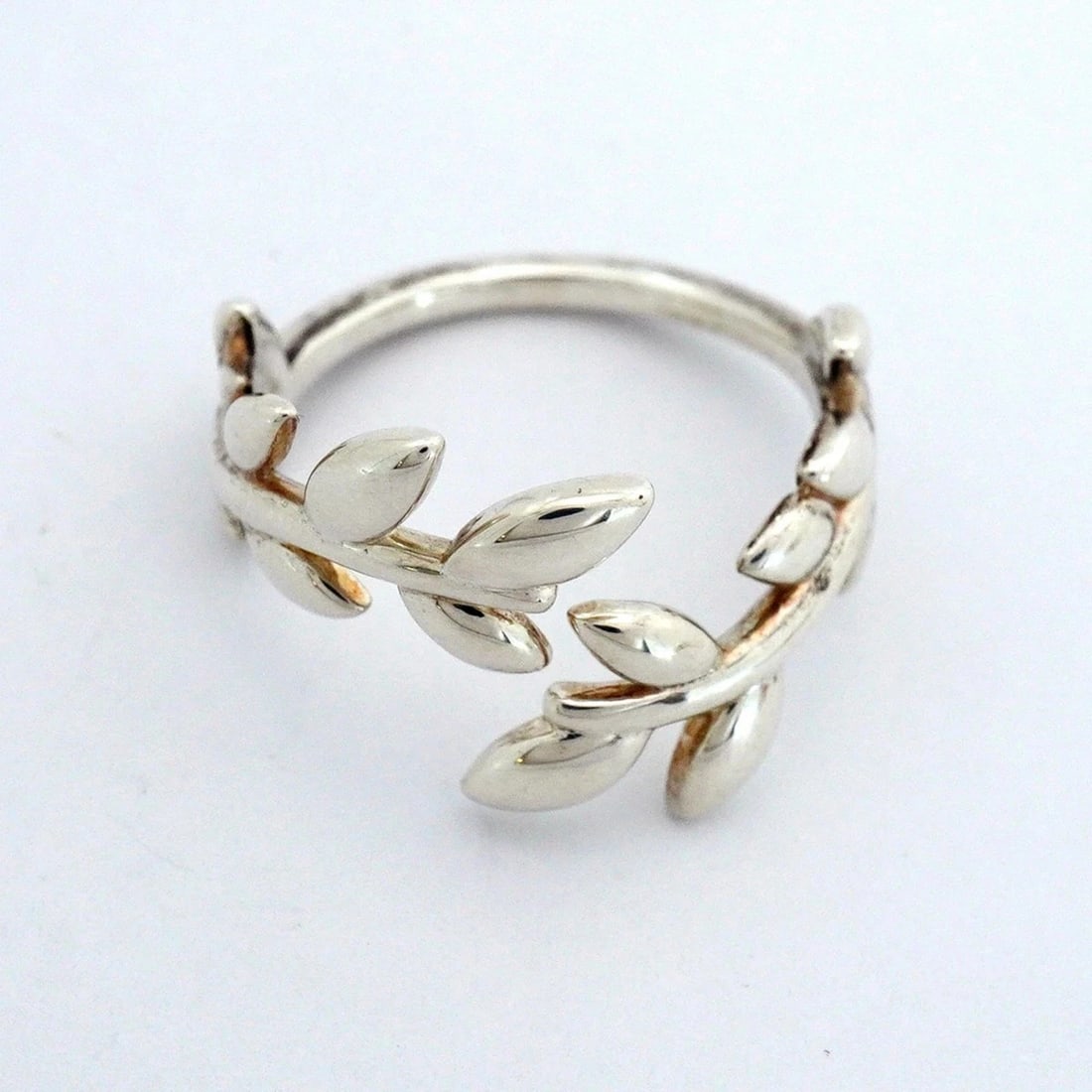TIFFANY OLIVE LEAF BYPASS RING SILVER 925 - 3