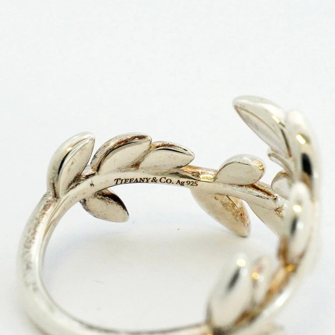 TIFFANY OLIVE LEAF BYPASS RING SILVER 925 - 4