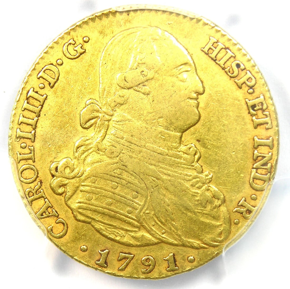 1791 SPAIN GOLD CHARLES IV 4 ESCUDOS GOLD 4E COIN (1 of 2)