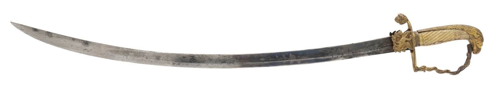 US EAGLE HEAD SWORD: US Eagle Head Sword Size: Total length 36", blade length 31". Description: Circa 1800-1820s. Total length 36", blade length 31". Ivory handle with a small chip. Blade has visible traces of original bl