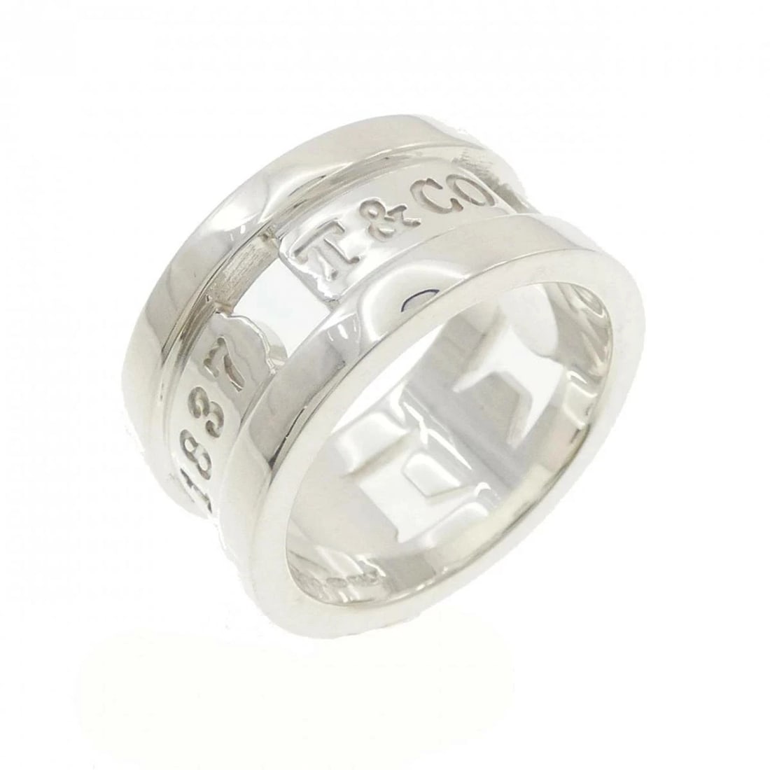 TIFFANY ELEMENT RING STERLING SILVER: Tiffany Element Ring Sterling Silver Brand: Tiffany & Co. Type/Style: Ring Material: SV925, Color: Silver Size: US 4.5 Accessories: None Accessories Notice: When purchasing pre-owned goods, please
