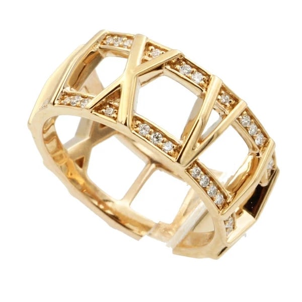 TIFFANY TRUSS X OPEN DIAMOND RING: Tiffany Truss X Open Diamond Ring Brand: Tiffany & Co. Type/Style: Ring Material: K18PG, Color: PG Size: US 6.25 Accessories: None Accessories Notice: When purchasing pre-owned goods, please refer to