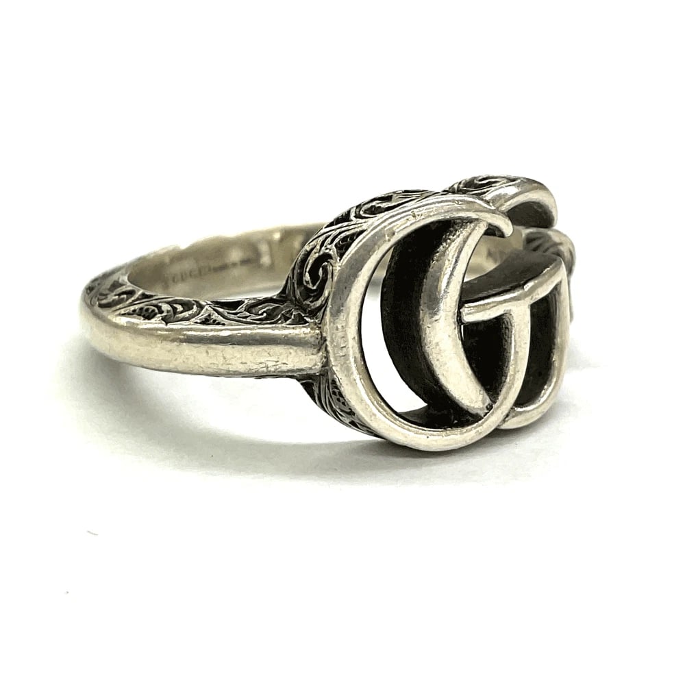 GUCCI INTERLOCKING G RING SILVER SV925 - 3