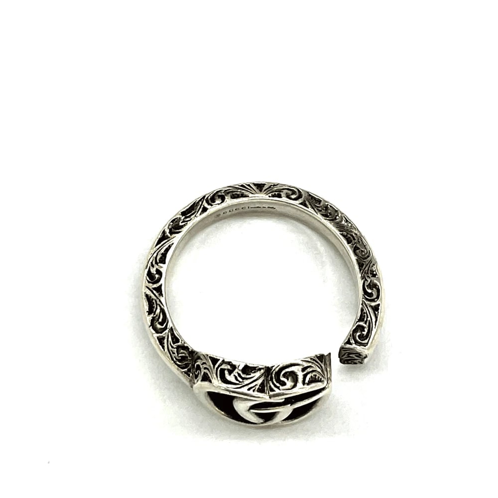 GUCCI INTERLOCKING G RING SILVER SV925 - 4