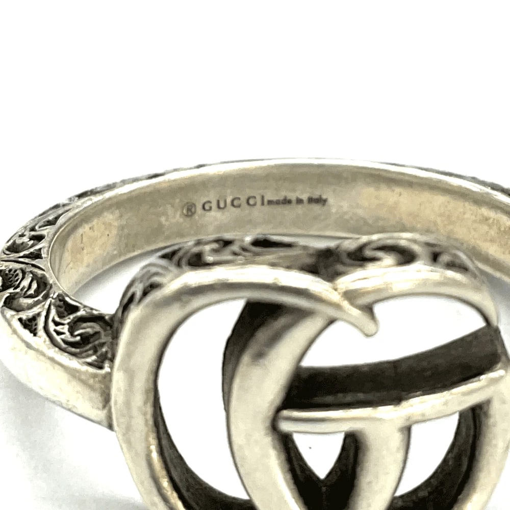 GUCCI INTERLOCKING G RING SILVER SV925 - 6