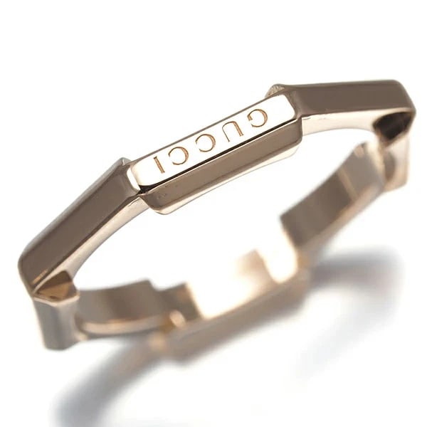 GUCCI RING PINK GOLD: GUCCI Ring Pink Gold Brand: Gucci Type/Style: Ring Material: K18PG, Color: PG Size: US4.75 Accessories: None Accessories Notice: When purchasing pre-owned goods, please refer to the photos