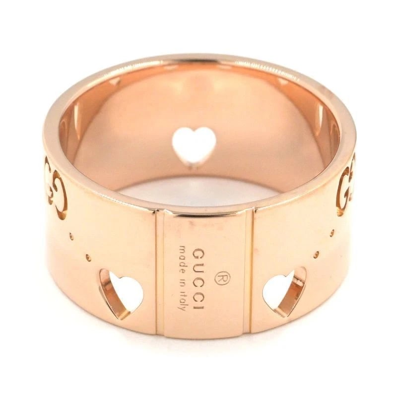 GUCCI ICON AMOR RING K18PG GOLD: Gucci Icon Amor Ring K18PG Gold Brand: Gucci Type/Style: Ring Material: K18PG, Color: PG Size: US 6.75 Accessories: None Accessories Notice: When purchasing pre-owned goods, please refer t