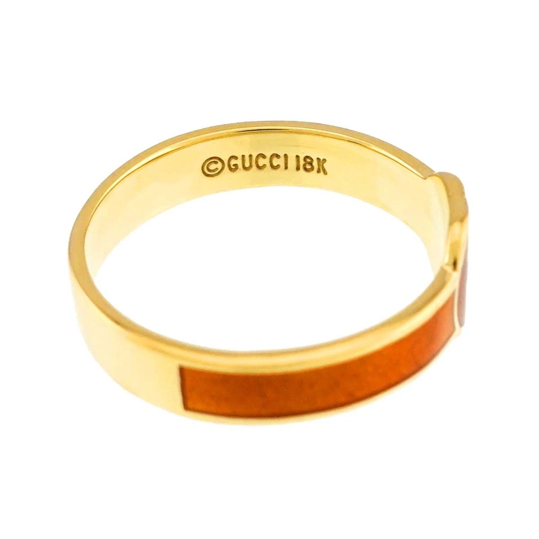 GUCCI INTERLOCKING RING YELLOW GOLD - 2