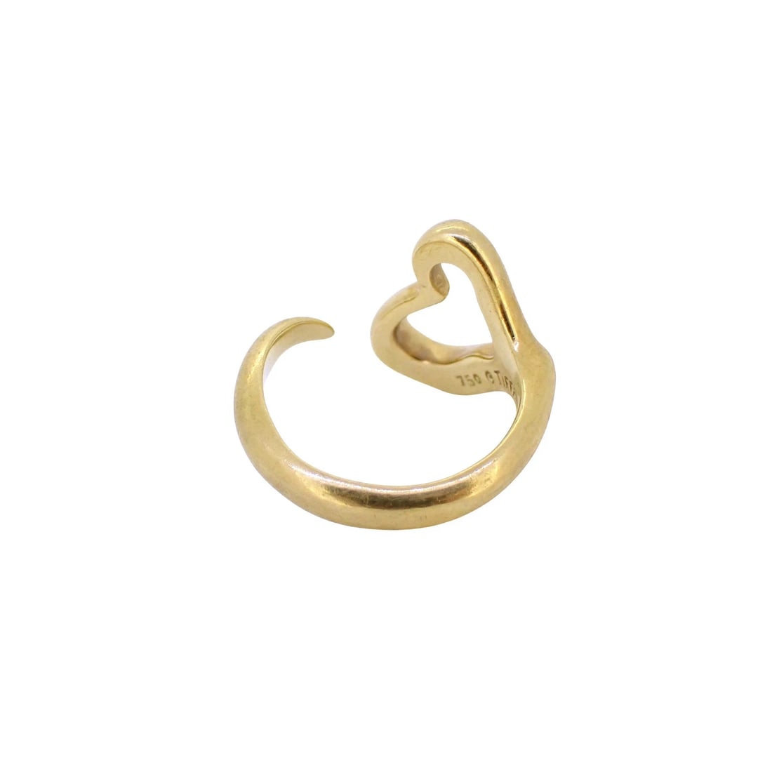 TIFFANY&CO ELSA PERETTI OPEN HEART RING: Tiffany&Co Elsa Peretti Open Heart Ring Brand: Tiffany & Co. Type/Style: Ring Material: K18YG, Color: YG Size: US 5.5 Accessories: None Accessories Notice: When purchasing pre-owned goods,