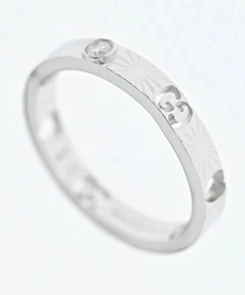 GUCCI LADIES K18WG USED RING - 3