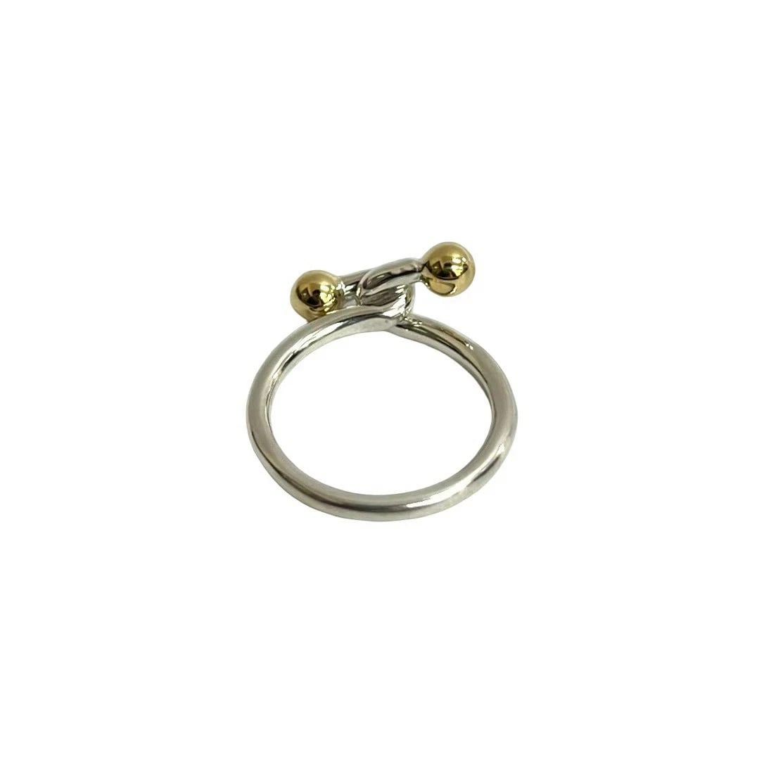 TIFFANY&CO. LOVE KNOT HOOK & EYE JEWELRY: TIFFANY&Co. Love Knot Hook & Eye Jewelry Brand: Tiffany & Co. Type/Style: Ring Material: SV925 K18YG, Color: Silver YG Size: 4 US Accessories: None Accessories Notice: When purchasing pre-owned