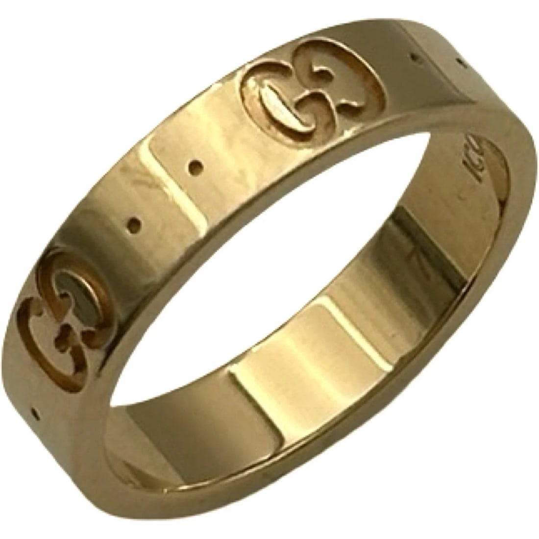 GUCCI ICON SLIM RING PINK GOLD AU750: GUCCI Icon Slim Ring Pink Gold Au750 Brand: Gucci Type/Style: Ring Material: K18PG, Color: PG Size: 4 US Accessories: None Accessories Notice: When purchasing pre-owned goods, please refer