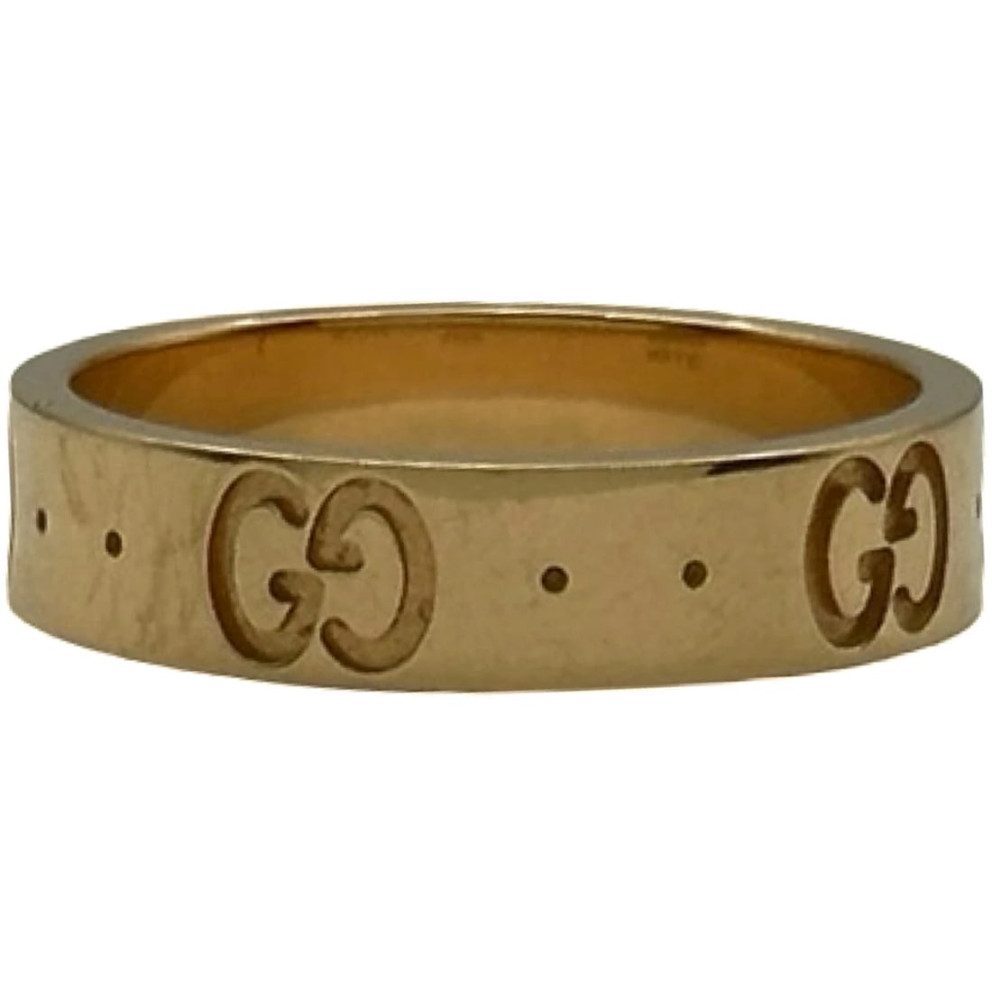 GUCCI ICON SLIM RING PINK GOLD AU750: GUCCI Icon Slim Ring Pink Gold Au750 Brand: Gucci Type/Style: Ring Material: K18PG, Color: PG Size: 4 US Accessories: None Accessories Notice: When purchasing pre-owned goods, please refer