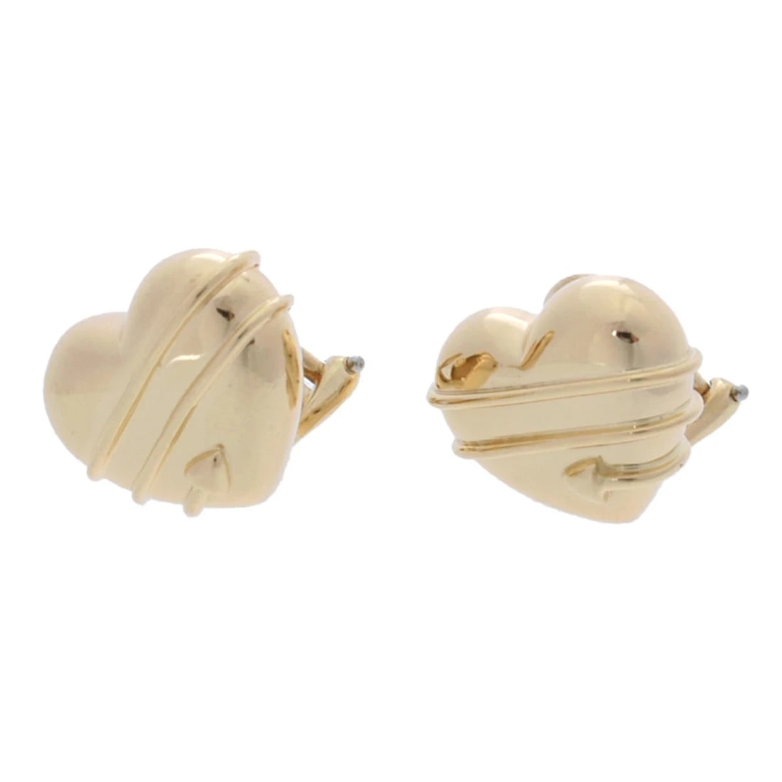 TIFFANY HEART & ARROW EARRINGS K18 GOLD YELLOW GOLD: Tiffany Heart & Arrow Earrings K18 Gold Yellow Gold Brand: Tiffany & Co. Type/Style: Earrings Material: K18YG, Color: YG Size: None Accessories: None Accessories Notice: When purchasing pr