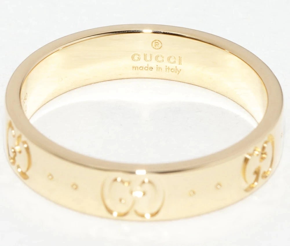 GUCCI ICON RING K18YG GOLD JEWELRY: Gucci Icon Ring K18YG Gold Jewelry Brand: Gucci Type/Style: Ring Material: K18YG, Color: YG Size: US 6 Accessories: None Accessories Notice: When purchasing pre-owned goods, please refer t