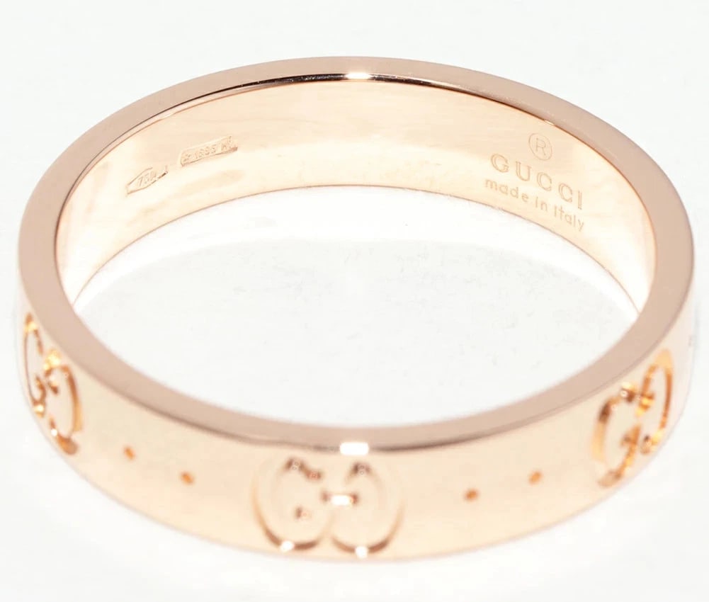 GUCCI RING K18PG ICON SLIM: Gucci Ring K18PG Icon Slim Brand: Gucci Type/Style: Ring Material: K18PG, Color: PG Size: US 6.25 Accessories: None Accessories Notice: When purchasing pre-owned goods, please refer to the