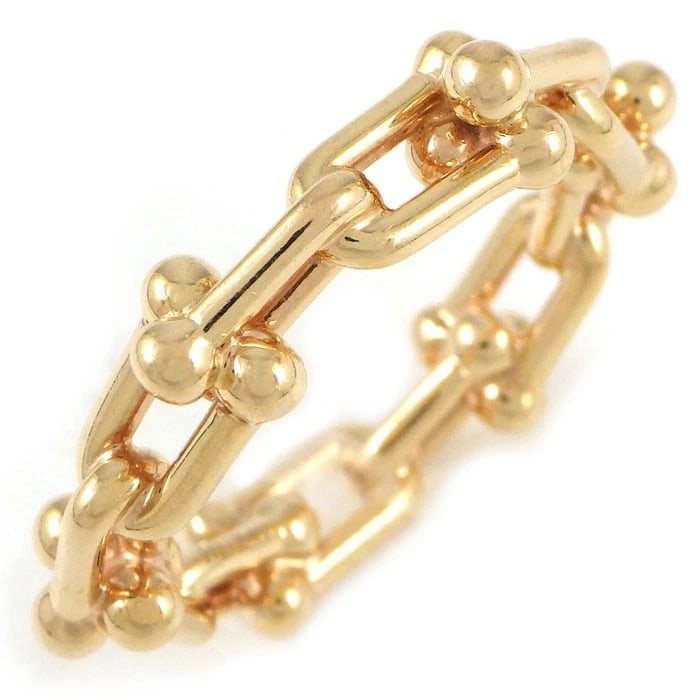 TIFFANY & CO. HARDWARE MICRO RING: Tiffany & Co. Hardware Micro Ring Brand: Tiffany & Co. Type/Style: Ring Material: K18PG, Color: PG Size: 5.5 - 5.75 US Accessories: None Accessories Notice: When purchasing pre-owned goods