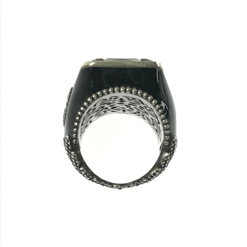 GUCCI SV925 CRYSTAL GG LOGO SIGNET RING: Gucci SV925 Crystal GG Logo Signet Ring Brand: Gucci Type/Style: Ring Material: SV925, Color: Silver Size: US 8.5 Accessories: None Accessories Notice: When purchasing pre-owned goods, please refer