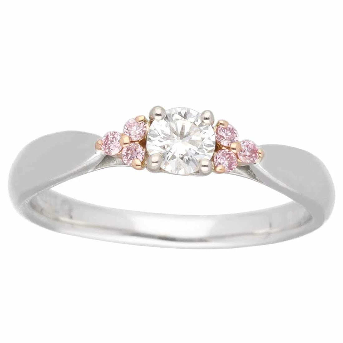 TIFFANY & CO. TIFFANY HARMONY DIAMOND PINK CLUSTER RING: Tiffany & Co. Tiffany Harmony Diamond Pink Cluster Ring Brand: Tiffany & Co. Type/Style: Ring Material: PT950, Color: PT Size: US 8 Accessories: None Accessories Notice: When purchasing pr