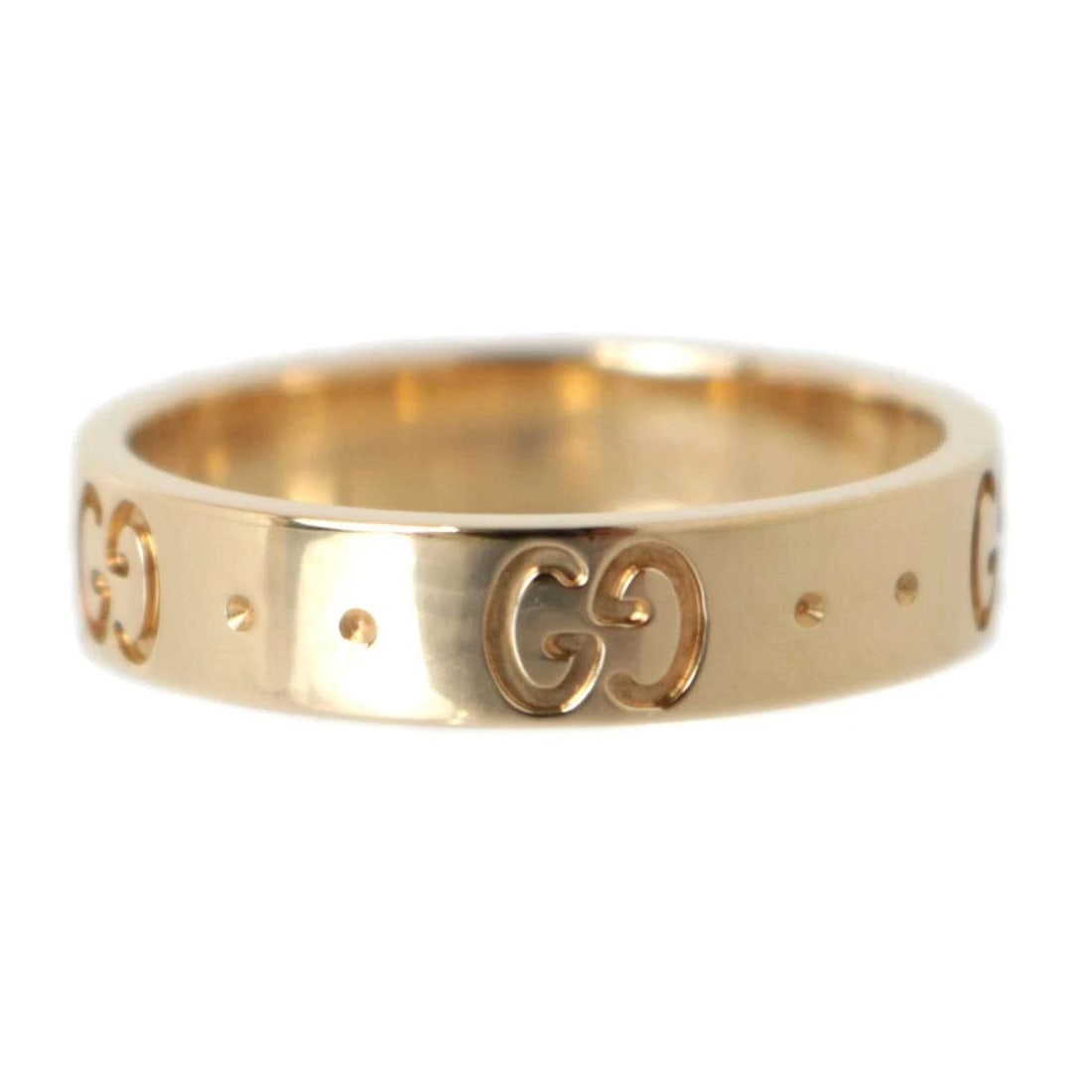 GUCCI ICON K18 YELLOW GOLD RING: Gucci ICON K18 Yellow Gold Ring Brand: Gucci Type/Style: Ring Material: K18YG, Color: YG Size: US 5.5 Accessories: None Accessories Notice: When purchasing pre-owned goods, please refer to the photos