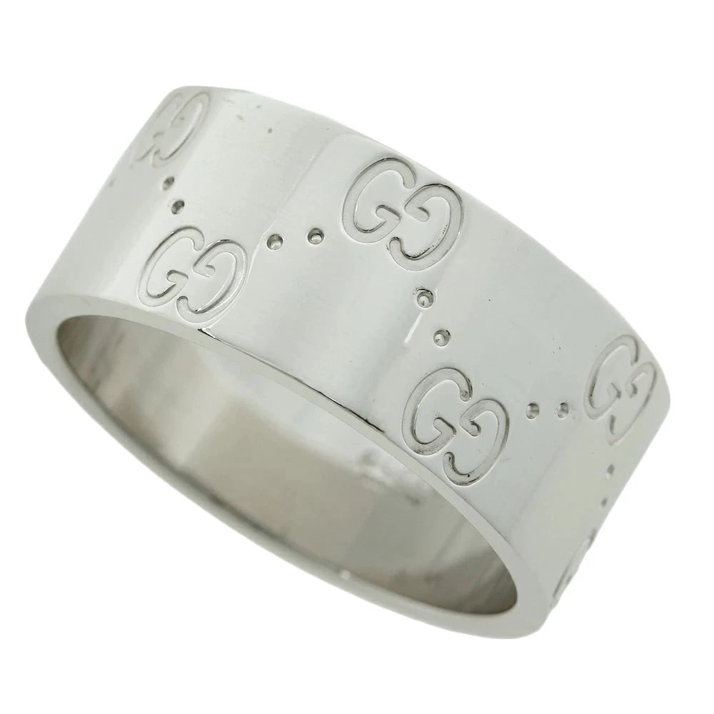 GUCCI RING K18WG WHITE GOLD: Gucci Ring K18WG White Gold Brand: Gucci Type/Style: Ring Material: K18WG, Color: WG Size: 7.5 US Accessories: None Accessories Notice: When purchasing pre-owned goods, please refer to the