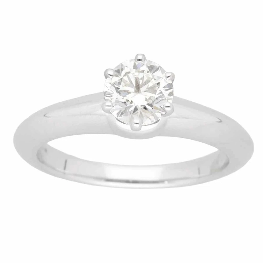 TIFFANY&CO. TIFFANY DIAMOND SOLITAIRE RING PLATINUM: Tiffany&Co. Tiffany Diamond Solitaire Ring Platinum Brand: Tiffany & Co. Type/Style: Ring Material: PT950, Color: PT Size: US 7.25 Accessories: None Accessories Notice: When purchasing pre-owned