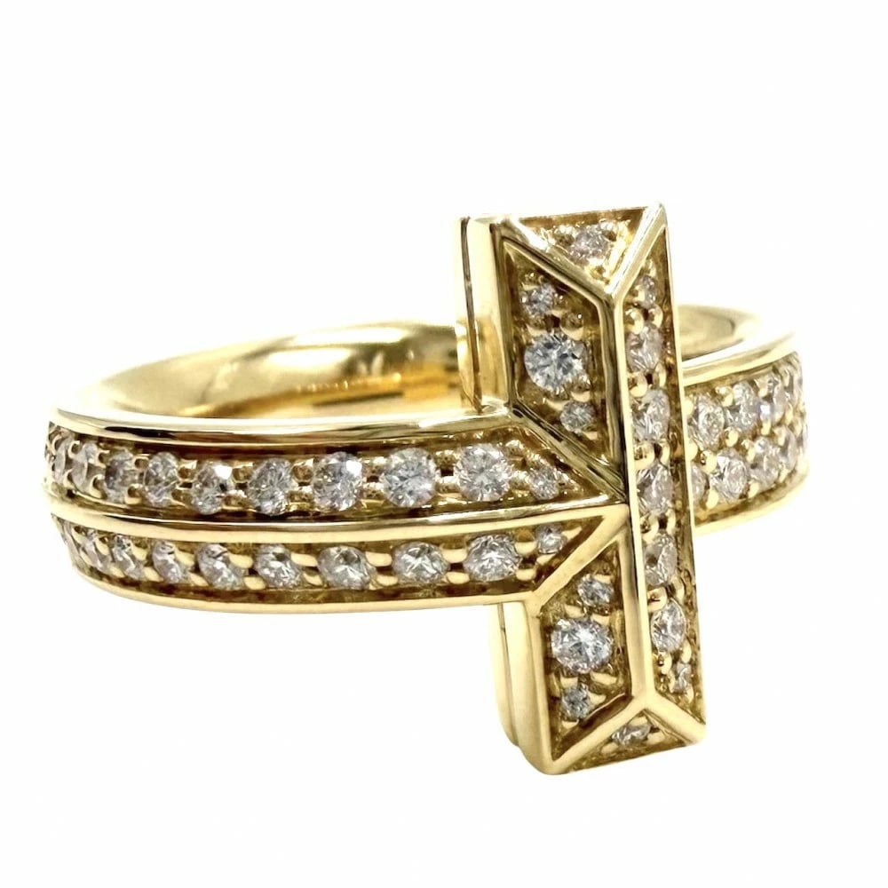 TIFFANY RING 18K YG AU750: Tiffany Ring 18K YG Au750 Brand: Tiffany & Co. Type/Style: Ring Material: K18YG, Color: YG Size: 5.25 US Accessories: None Accessories Notice: When purchasing pre-owned goods, please refer to the