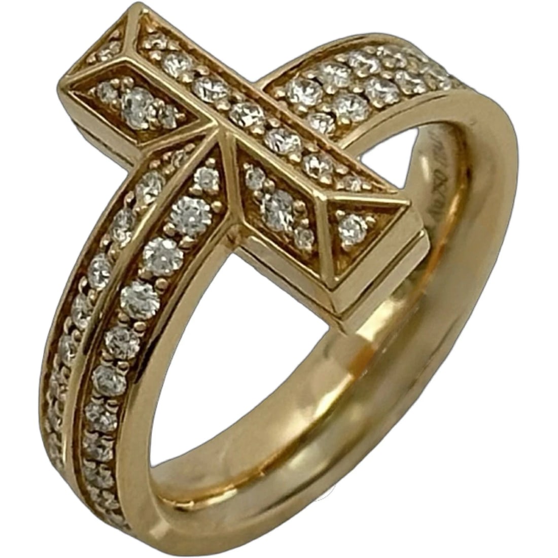 TIFFANY DIAMOND RING 750 PINK GOLD: Tiffany Diamond Ring 750 Pink Gold Brand: Tiffany & Co. Type/Style: Ring Material: K18PG, Color: PG Size: 5.25 US Accessories: None Accessories Notice: When purchasing pre-owned goods, ple