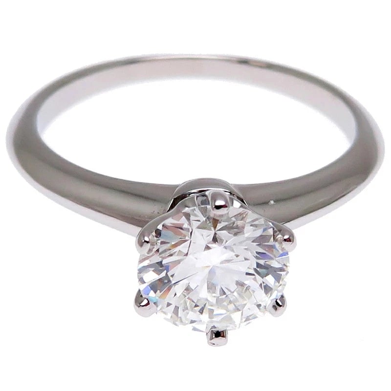 TIFFANY DIAMOND SOLITAIRE RING PT950 - 4