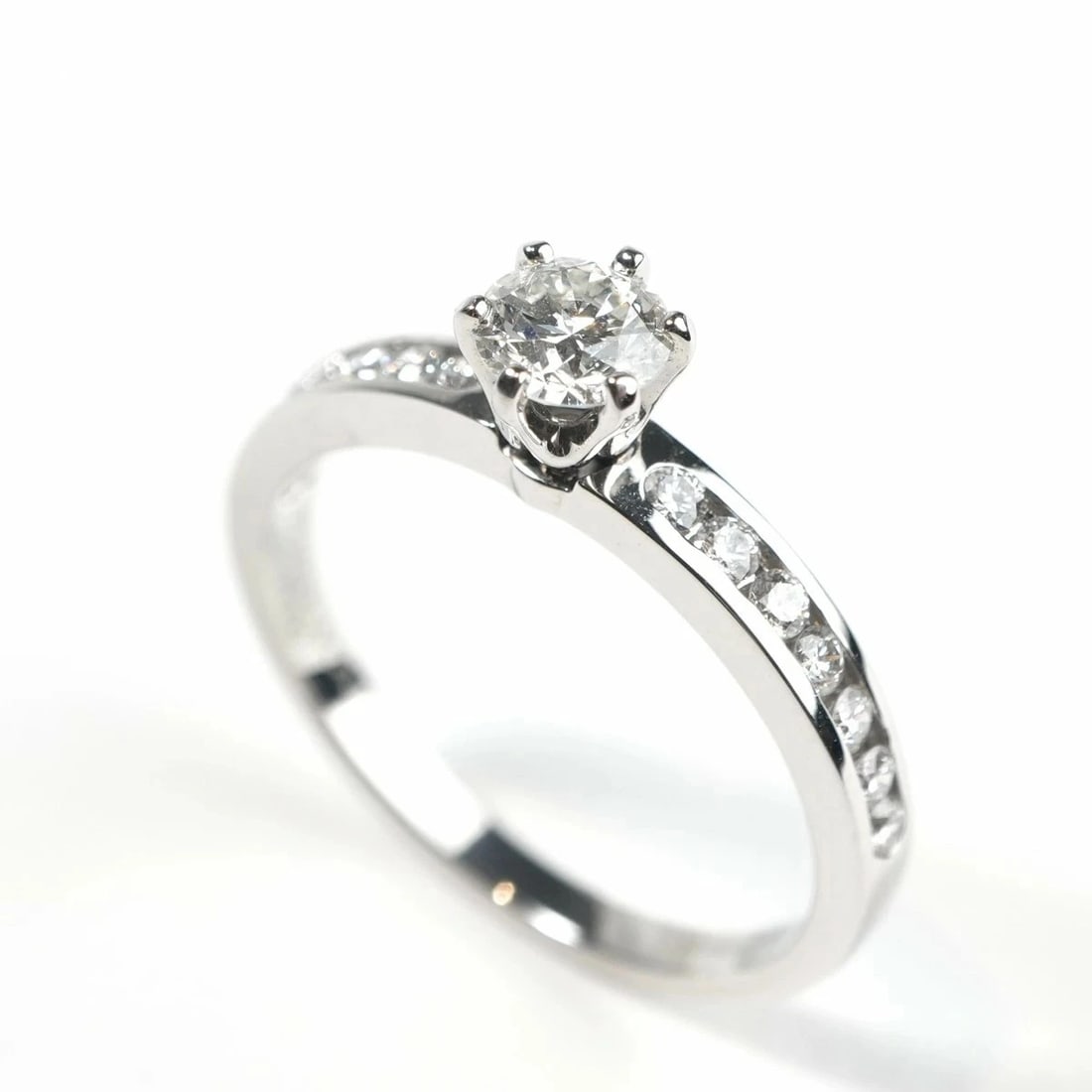 TIFFANY RING DIAMOND BAND PLATINUM: Tiffany ring Diamond Band Platinum Brand: Tiffany & Co. Type/Style: Ring Material: PT950, Color: PT Size: US 6.75 Accessories: None Accessories Notice: When purchasing pre-owned goods, ple