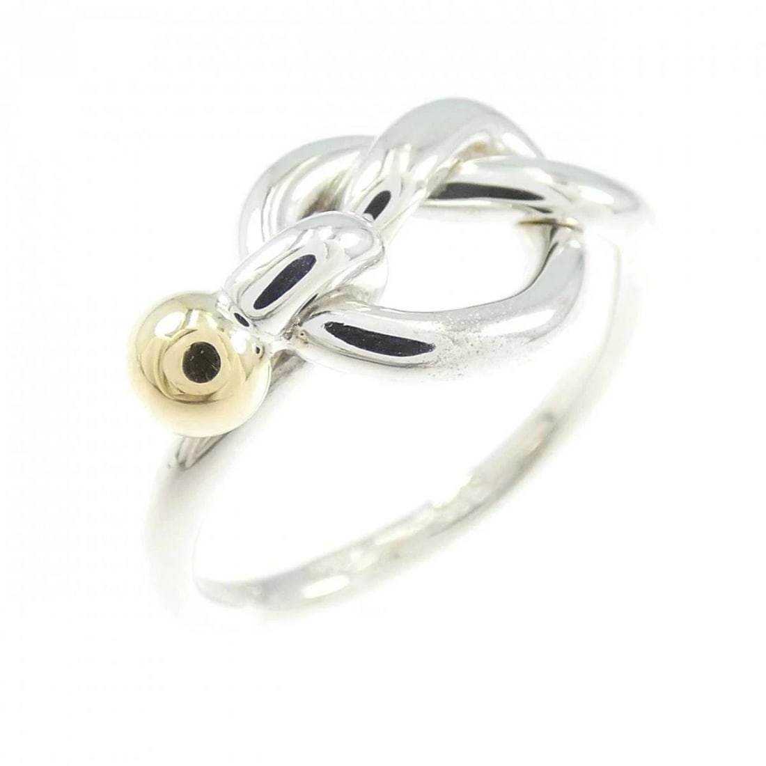 TIFFANY RING STERLING SILVER GOLD: Tiffany Ring Sterling Silver Gold Brand: Tiffany & Co. Type/Style: Ring Material: SV925 K18YG, Color: Silver YG Size: US 5.5 Accessories: None Accessories Notice: When purchasing pre-owned