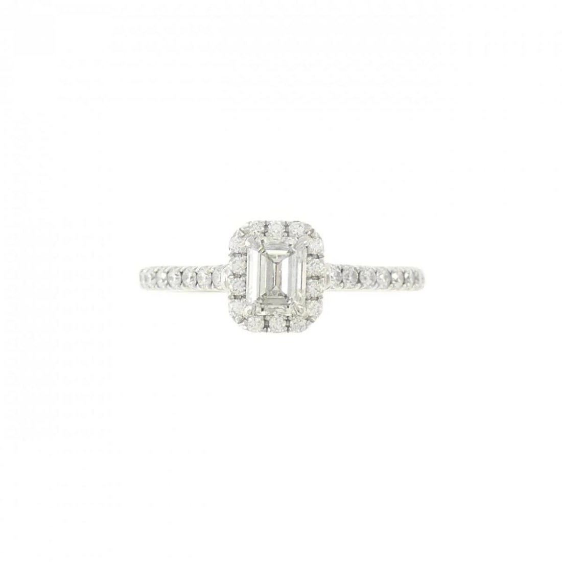 TIFFANY EMERALD RING PLATINUM - 2