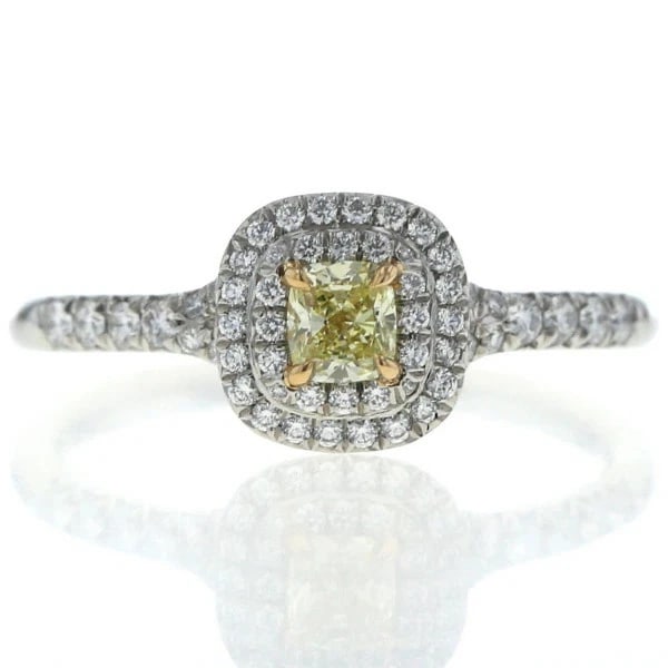 TIFFANY & CO. YELLOW DIAMOND RING PT950 K18YG: Tiffany & Co. Yellow Diamond Ring Pt950 K18YG Brand: Tiffany & Co. Type/Style: Ring Material: Pt950 K18YG, Color: YG,Silver Size: US 5.5 Accessories: None Accessories Notice: When purchasing