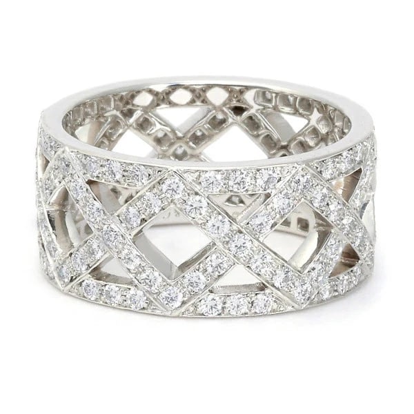 TIFFANY BRAIDED PT950 RING DIAMOND: Tiffany Braided PT950 Ring Diamond Brand: Tiffany & Co. Type/Style: Ring Material: PT950, Main Stone/Creation Natural Color: Silver Size: US 5 Accessories: None Accessories Notice: When pu