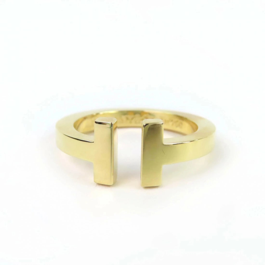 TIFFANY & CO. TIFFANY T SQUARE RING AU750 YG (1 of 5)