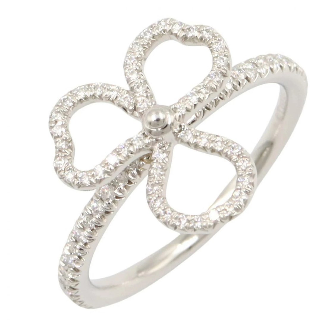 TIFFANY PAPER FLOWER DIAMOND RING: Tiffany Paper Flower Diamond Ring Brand: Tiffany & Co. Type/Style: Ring Material: None, Main Stone/Creation Natural Color: Silver Size: US5 Accessories: None Accessories Notice: When purch