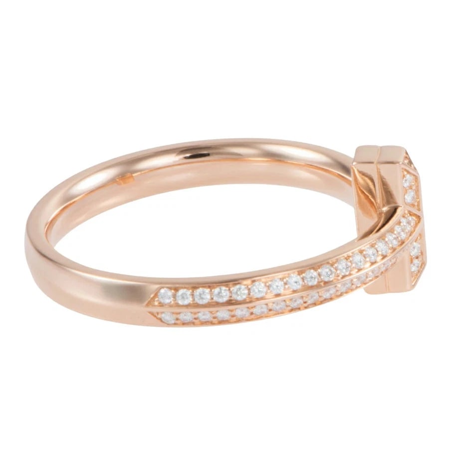 TIFFANY&CO. TIFFANY ONE RING PINK GOLD K18RG DIAMOND: Tiffany&Co. Tiffany One Ring Pink Gold K18RG Diamond Brand: Tiffany & Co. Type/Style: Ring Material: K18RG (18K Rose Gold), Main Stone/Creation Natural Color: Pink Gold Size: US 7.25 Accessories: