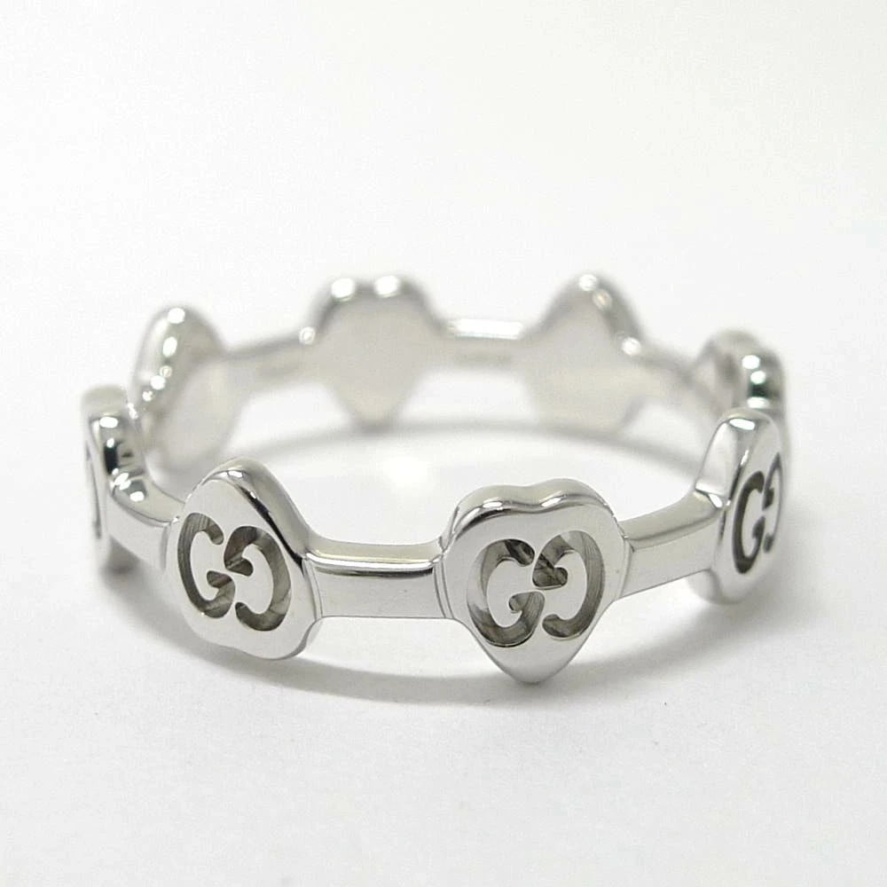 GUCCI HEART ICON RING 750WG WHITE GOLD: Gucci Heart Icon Ring 750WG White Gold Brand: Gucci Type/Style: Ring Material: 750 White Gold (K18WG), Color: White Gold Size: US 7.5 Accessories: None Accessories Notice: When purchasing pre-owned
