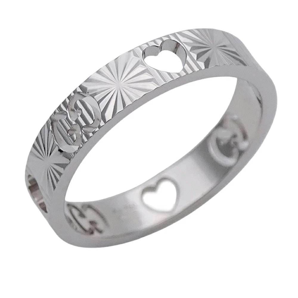GUCCI WOMEN'S RING 750WG: Gucci Women's Ring 750WG Brand: Gucci Type/Style: Ring Material: 750 White Gold (WG), Color: WG Size: US 7.25 Accessories: None Accessories Notice: When purchasing pre-owned goods, please refer to