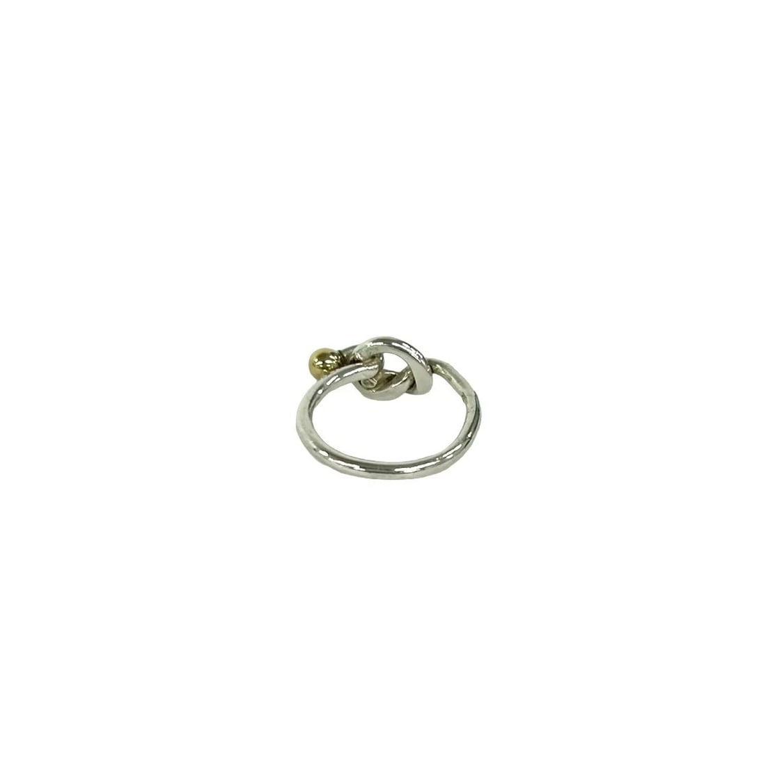 TIFFANY&CO. TIFFANY LOVE KNOT RING: Tiffany&Co. Tiffany Love Knot Ring Brand: Tiffany & Co. Type/Style: Ring Material: Silver 925 and K18 Yellow Gold, Color: Silver and Gold Size: US6.75 Accessories: None Accessories Notice: When